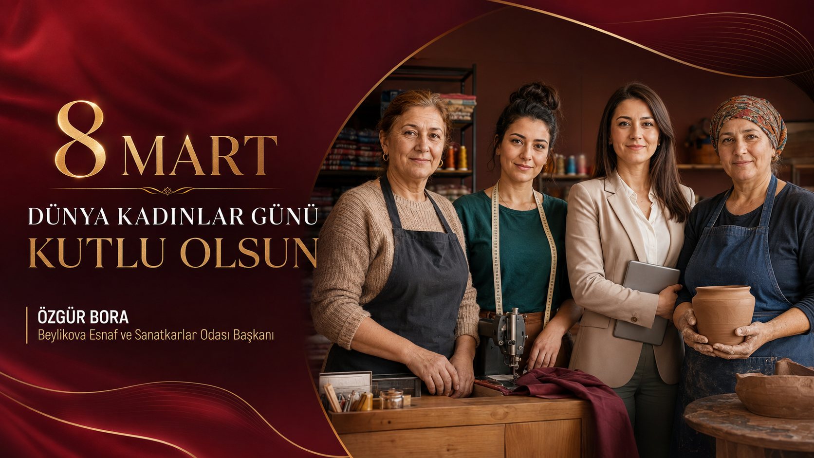 Başkan Özgür Bora’dan 8 Mart Dünya Kadınlar Günü Mesajı